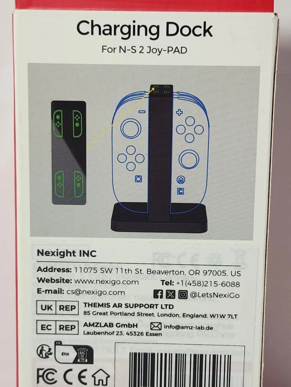 NexiGo S2D2 4 Port Charging Dock for Nintendo Switch 2 Joy-Pads NEW